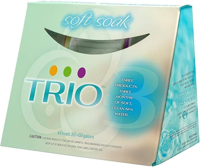 SOFT SOAK TRIO SPA KIT - Alternative to and includes blend of Eliminate, Soft, Care Free Boost and Pipe Cleanse